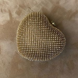 Gold Heart Clutch